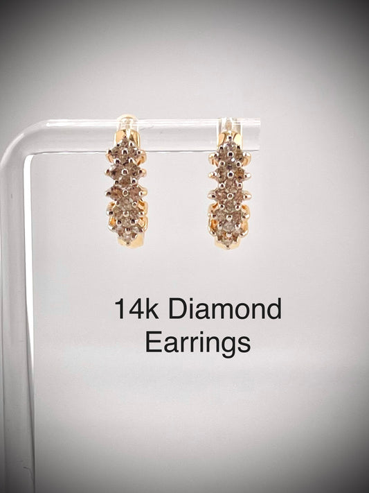 14k Diamond Earrings